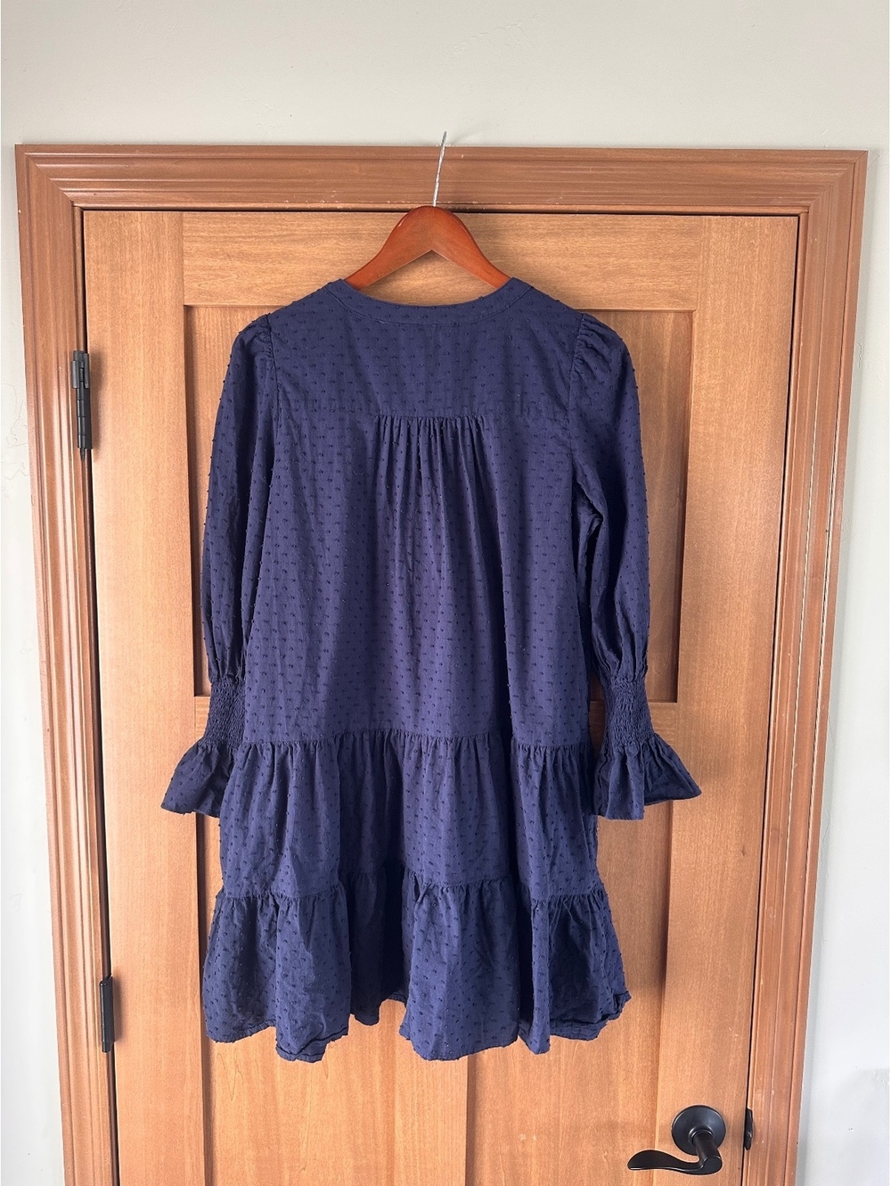Pomander Place Tuckernuck Navy Swiss Dot Kenzo Mini Dress Women’s Medium - Picture 6 of 15